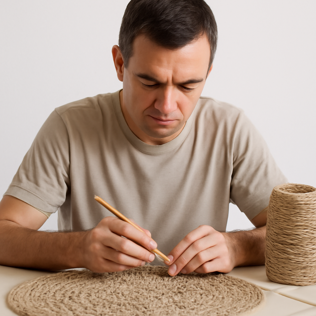 curso de Como fazer tapete de crochê barbante