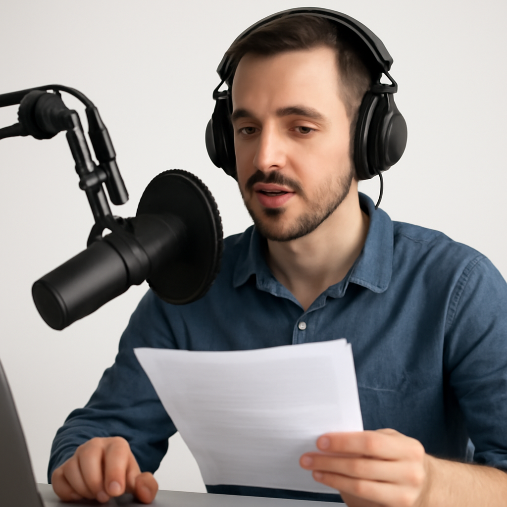 curso de Como gravar com voz de locutor