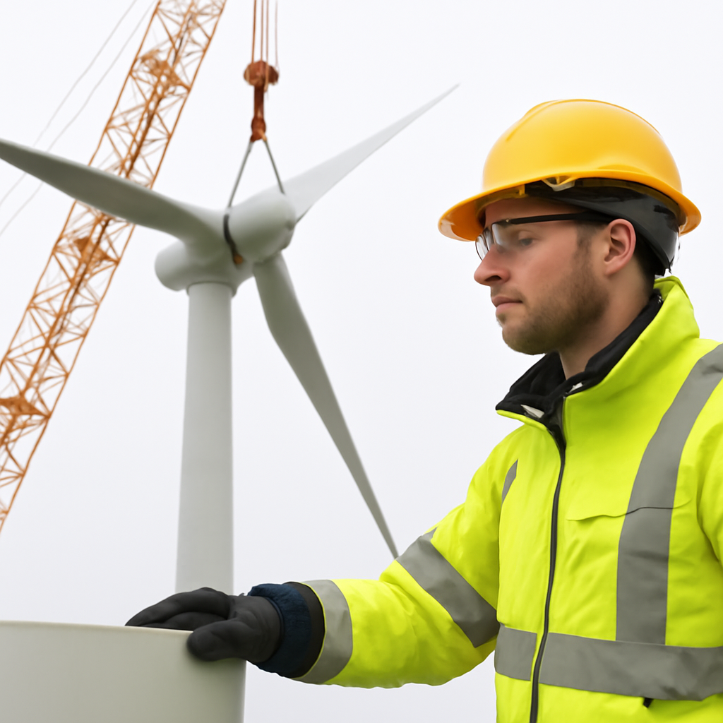 curso de Montagem de torre eólica