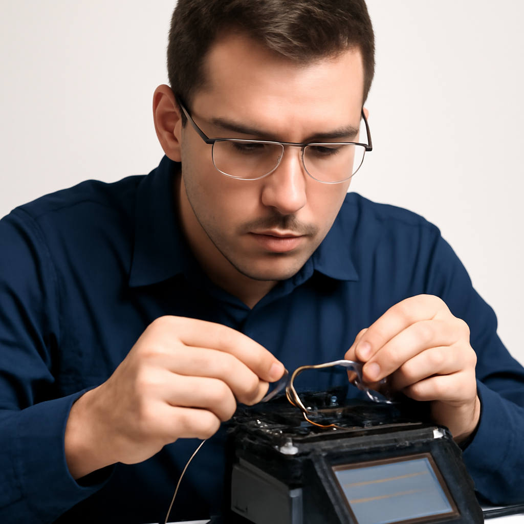 curso de Serviço de fusão de fibra optica