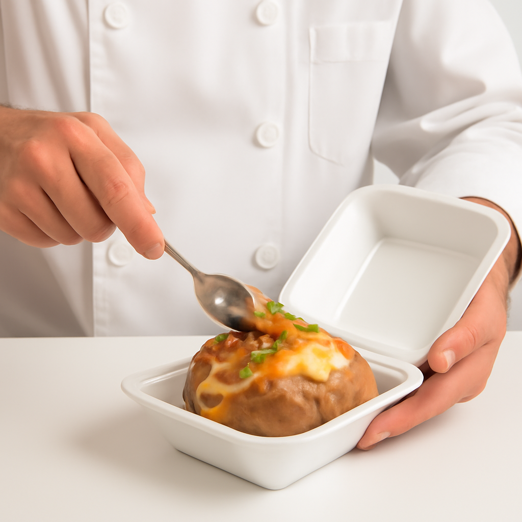 curso de Embalagem de isopor para batata recheada