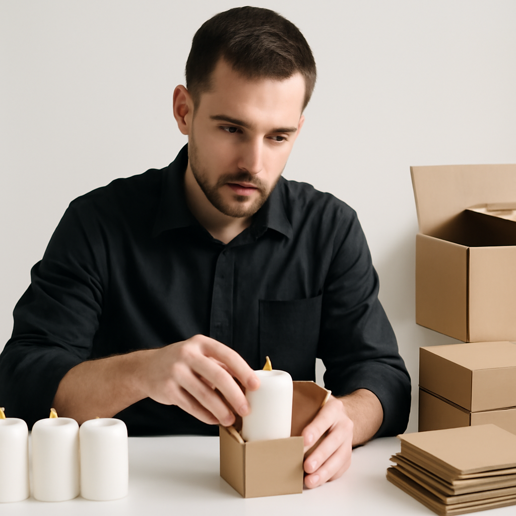 apostila de Embalagem para velas atacado