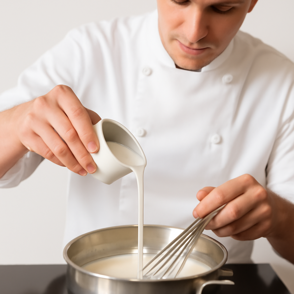 apostila de Molho branco com creme de leite fresco