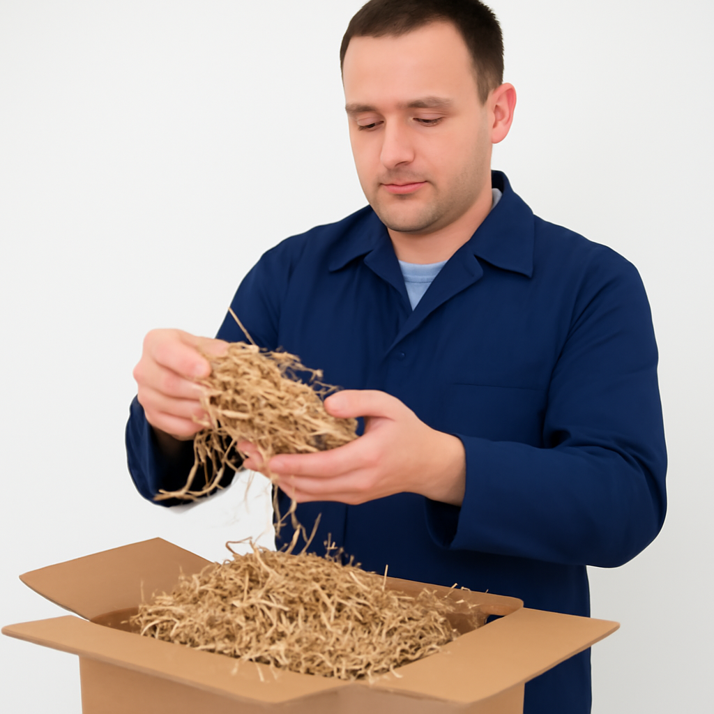 curso de Papel triturado para embalagem